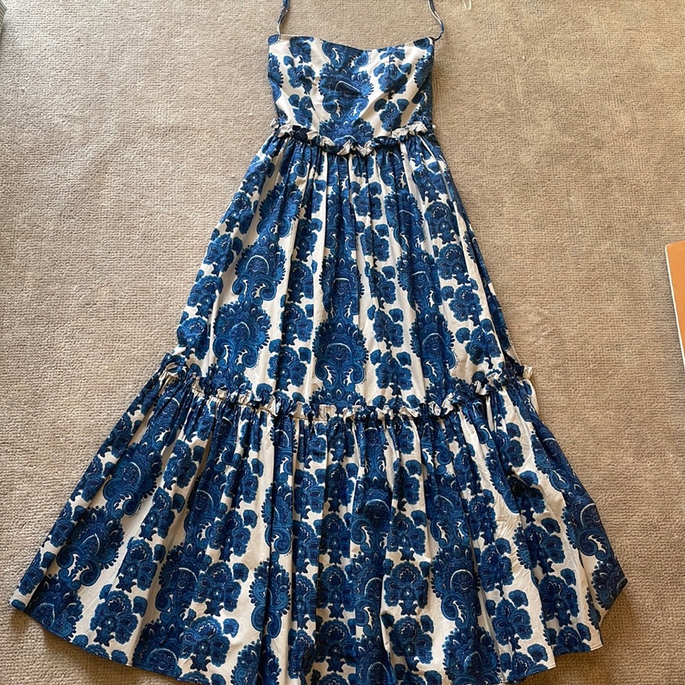Cara Cara Torres dress in blue paisley
